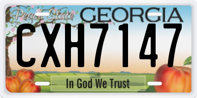 GA license plate CXH7147