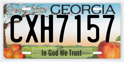GA license plate CXH7157