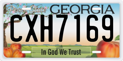 GA license plate CXH7169
