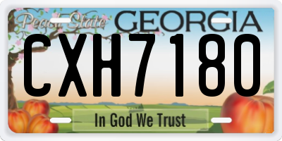 GA license plate CXH7180