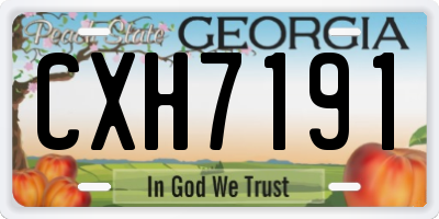 GA license plate CXH7191