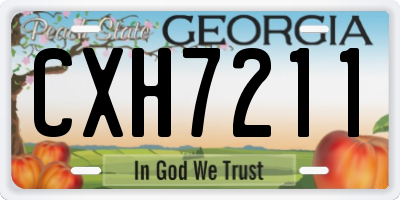 GA license plate CXH7211