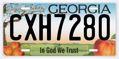 GA license plate CXH7280