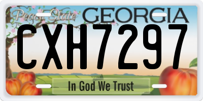 GA license plate CXH7297