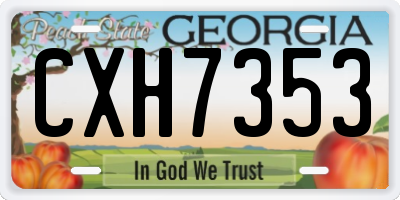 GA license plate CXH7353