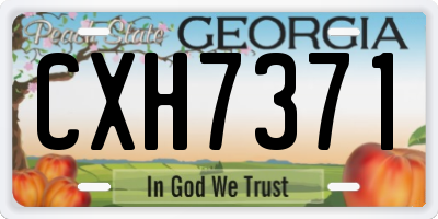GA license plate CXH7371