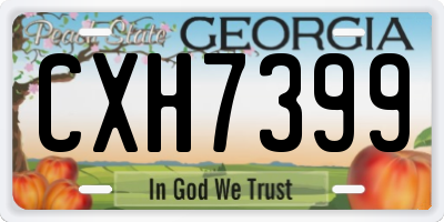 GA license plate CXH7399