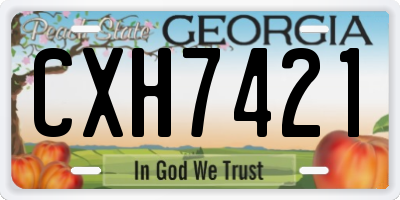 GA license plate CXH7421