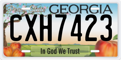 GA license plate CXH7423