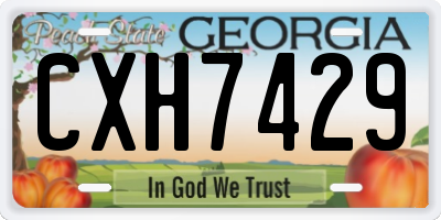 GA license plate CXH7429