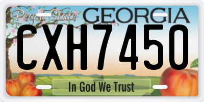 GA license plate CXH7450