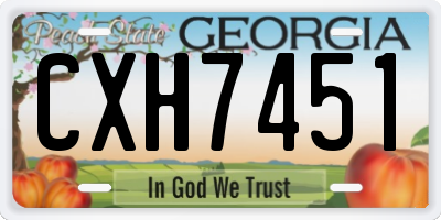 GA license plate CXH7451