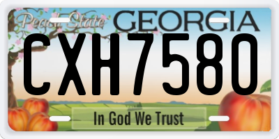 GA license plate CXH7580