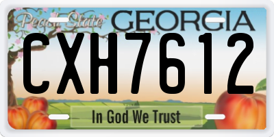 GA license plate CXH7612