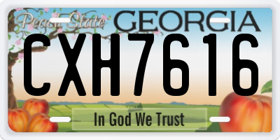 GA license plate CXH7616