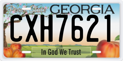 GA license plate CXH7621
