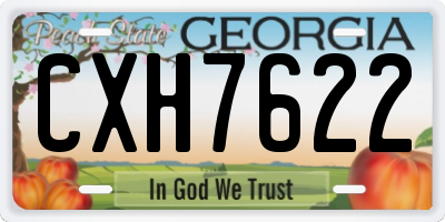 GA license plate CXH7622