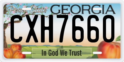GA license plate CXH7660