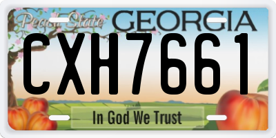 GA license plate CXH7661