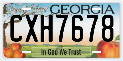 GA license plate CXH7678