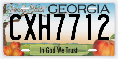 GA license plate CXH7712