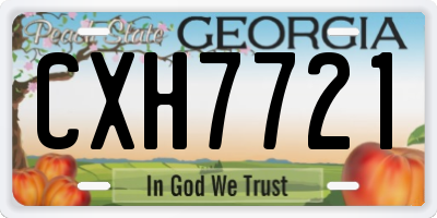 GA license plate CXH7721