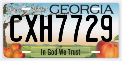 GA license plate CXH7729