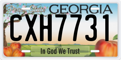 GA license plate CXH7731