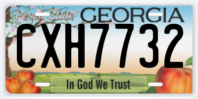 GA license plate CXH7732