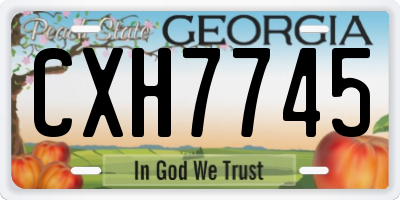 GA license plate CXH7745