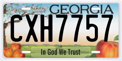 GA license plate CXH7757