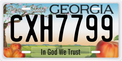 GA license plate CXH7799