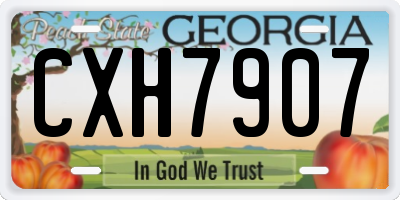 GA license plate CXH7907