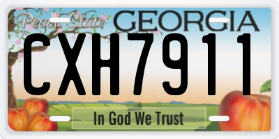 GA license plate CXH7911