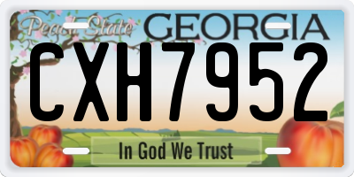 GA license plate CXH7952
