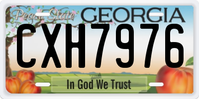 GA license plate CXH7976