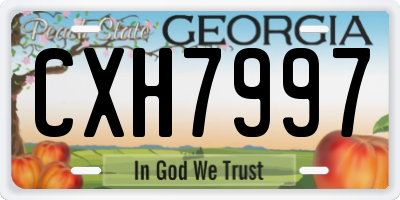 GA license plate CXH7997