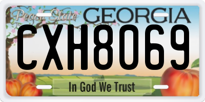 GA license plate CXH8069