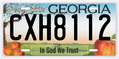 GA license plate CXH8112