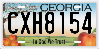 GA license plate CXH8154