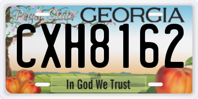 GA license plate CXH8162