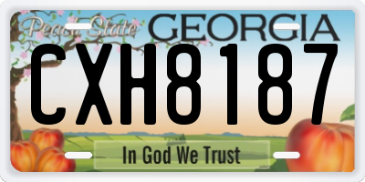 GA license plate CXH8187