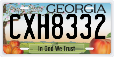 GA license plate CXH8332