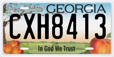 GA license plate CXH8413