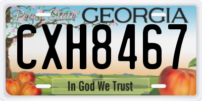 GA license plate CXH8467
