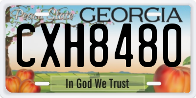 GA license plate CXH8480