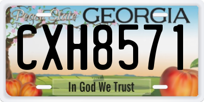 GA license plate CXH8571