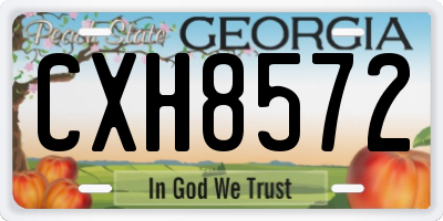 GA license plate CXH8572