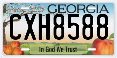 GA license plate CXH8588