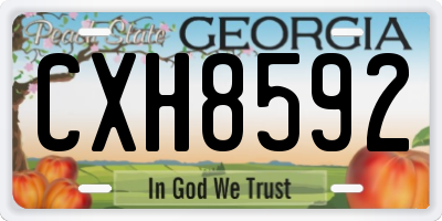 GA license plate CXH8592